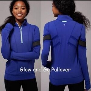 Ivivva by Lululemon Girls 14 Half Zip Pullover Thumbholes,‎ Reflective Training